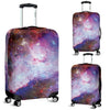 Galaxy Space Purple Stardust Print Luggage Cover Protector-grizzshop