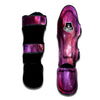 Galaxy Space Purple Starfield Print Muay Thai Shin Guards-grizzshop