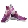 Galaxy Space Purple Starfield Print White Athletic Shoes-grizzshop