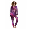 Galaxy Space Purple Starfield Print Women's Pajamas-grizzshop