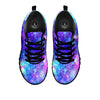 Galaxy Space Purple Turquoise Print Black Sneaker-grizzshop