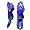 Galaxy Space Purple Turquoise Print Muay Thai Shin Guards-grizzshop