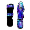 Galaxy Space Purple Turquoise Print Muay Thai Shin Guards-grizzshop