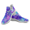 Galaxy Space Purple Turquoise Print White Athletic Shoes-grizzshop