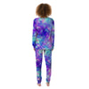 Galaxy Space Purple Turquoise Print Women's Pajamas-grizzshop