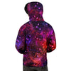 Galaxy Space Red Purple Nebula Print Men's Hoodie-grizzshop