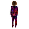 Galaxy Space Red Purple Nebula Print Women's Pajamas-grizzshop