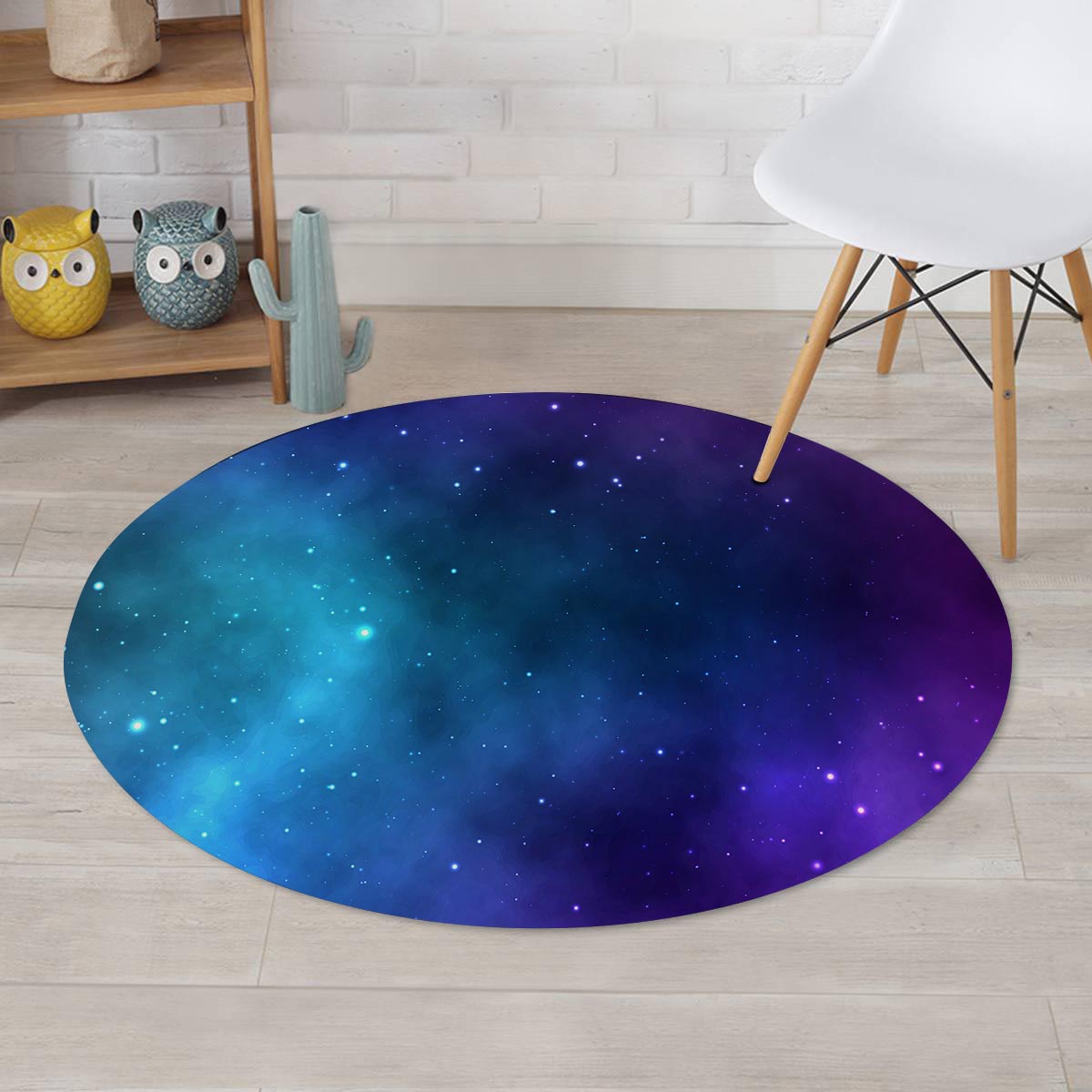 Galaxy Space Round Rug-grizzshop