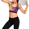 Galaxy Space Stardust Print Women Sports Bra-grizzshop