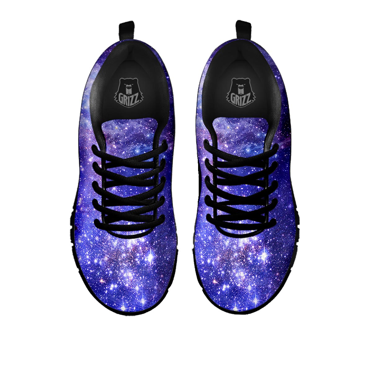 Galaxy Space Starfield Nebula Print Black Sneaker-grizzshop