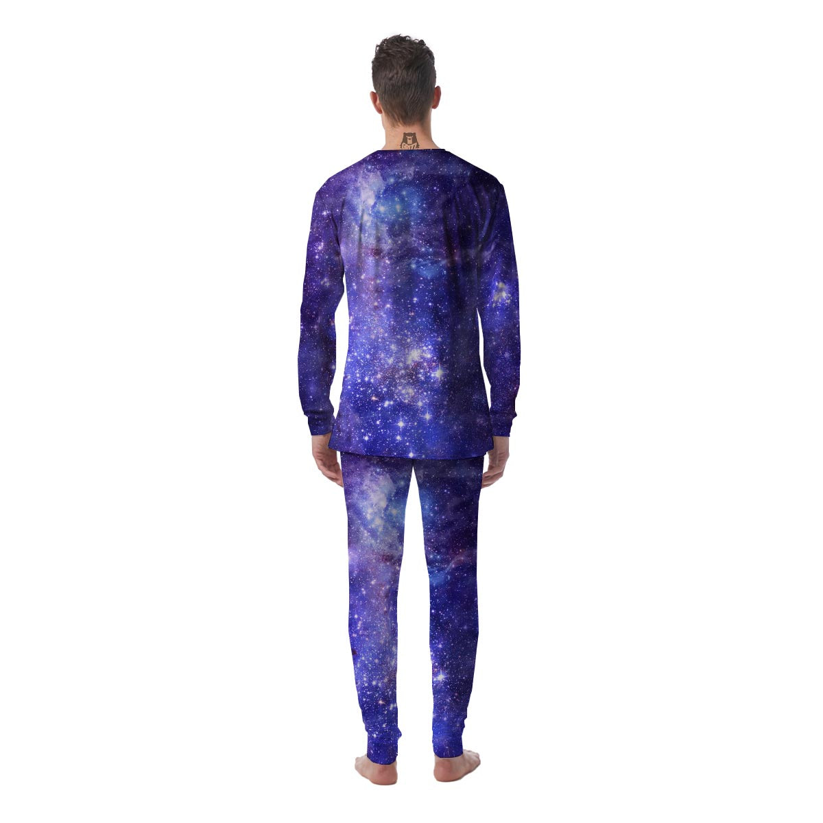 Galaxy Space Starfield Nebula Print Men's Pajamas-grizzshop