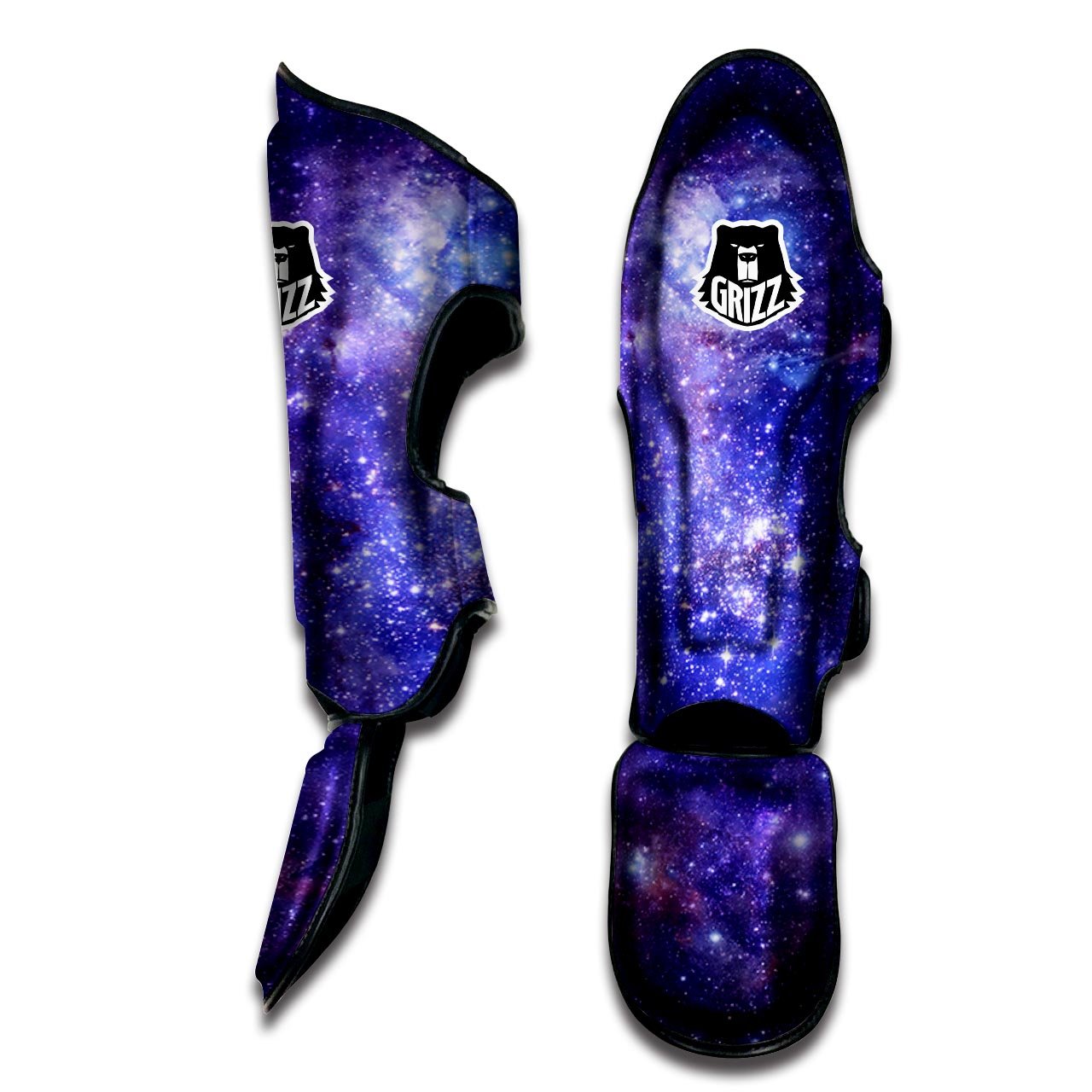 Galaxy Space Starfield Nebula Print Muay Thai Shin Guards-grizzshop