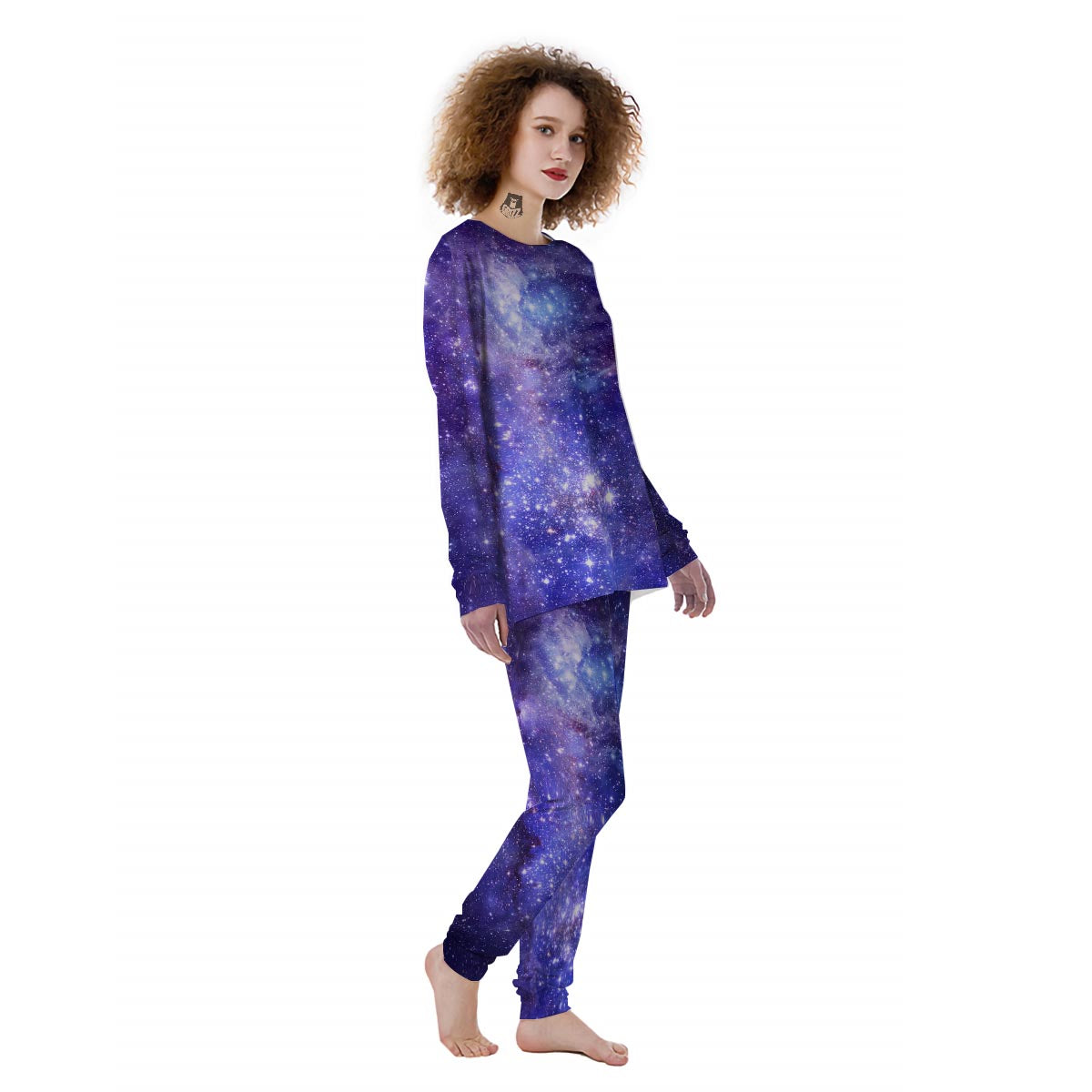 Galaxy Space Starfield Nebula Print Women's Pajamas-grizzshop