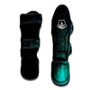 Galaxy Space Teal Stardust Print Muay Thai Shin Guards-grizzshop