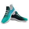 Galaxy Space Teal Stardust Print White Athletic Shoes-grizzshop