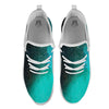 Galaxy Space Teal Stardust Print White Athletic Shoes-grizzshop