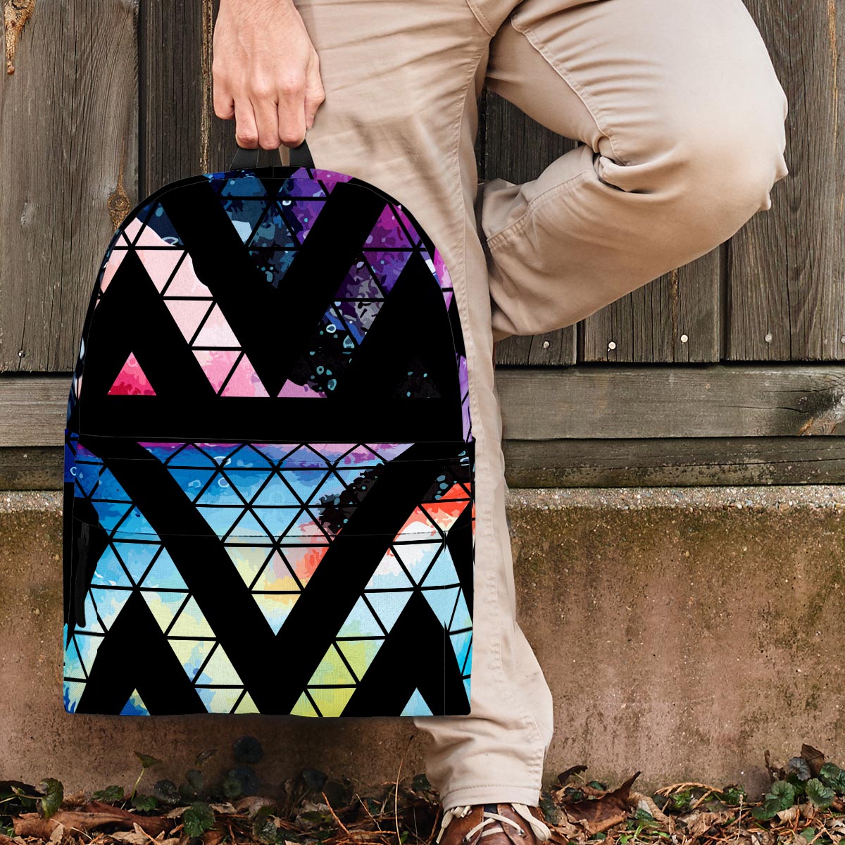 Galaxy Space Triangle Backpack-grizzshop