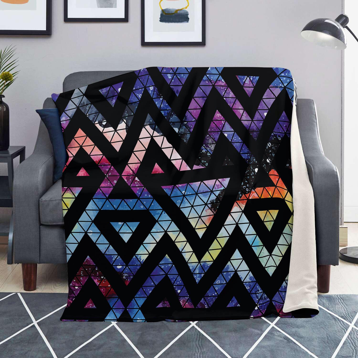 Galaxy Space Triangle Blanket-grizzshop