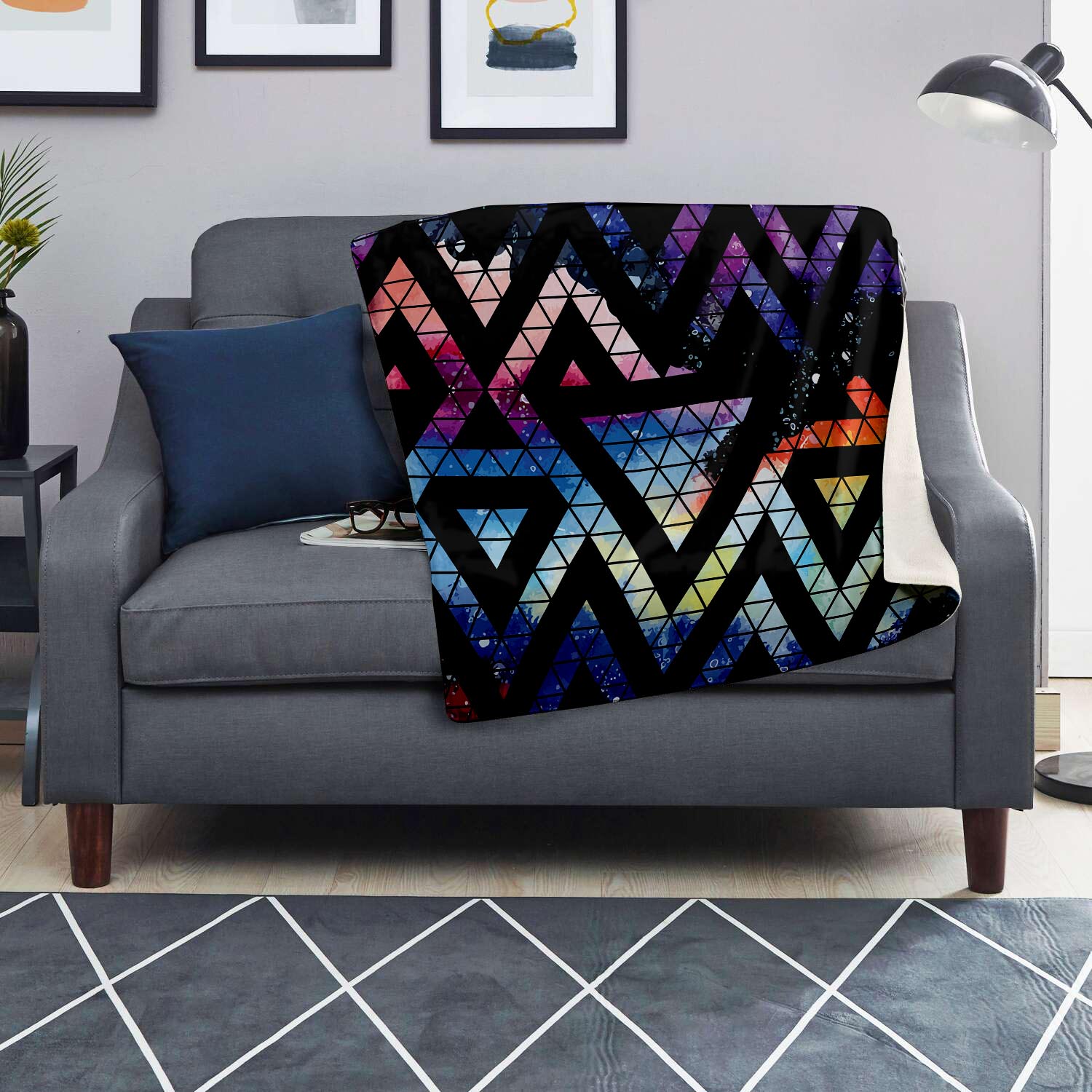 Galaxy Space Triangle Blanket-grizzshop