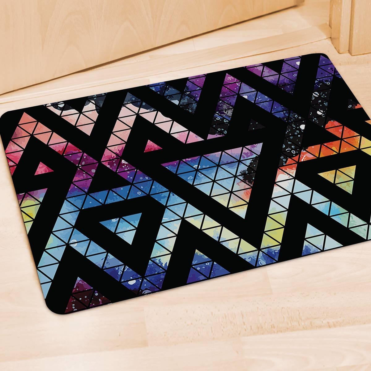 Galaxy Space Triangle Door Mat-grizzshop