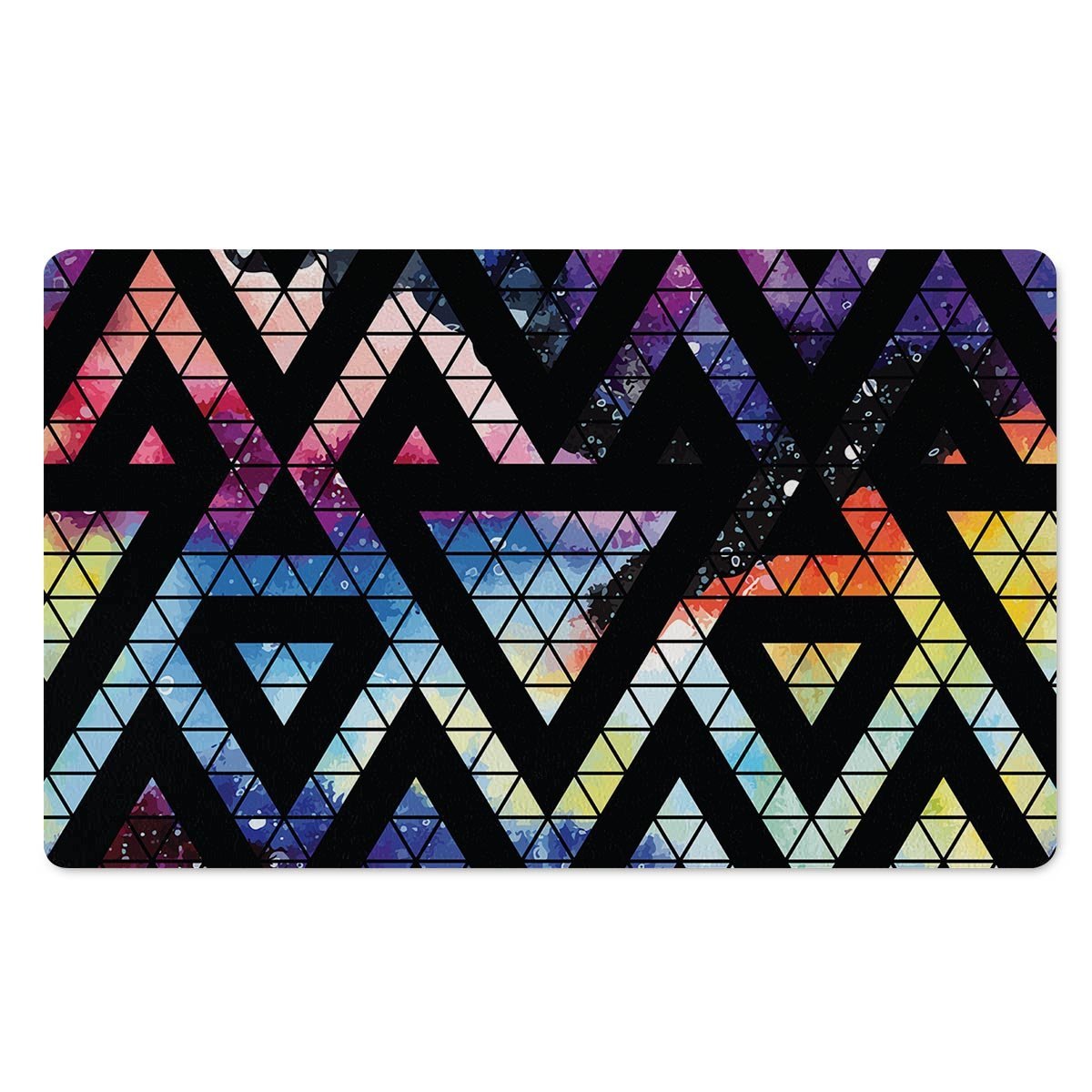 Galaxy Space Triangle Door Mat-grizzshop