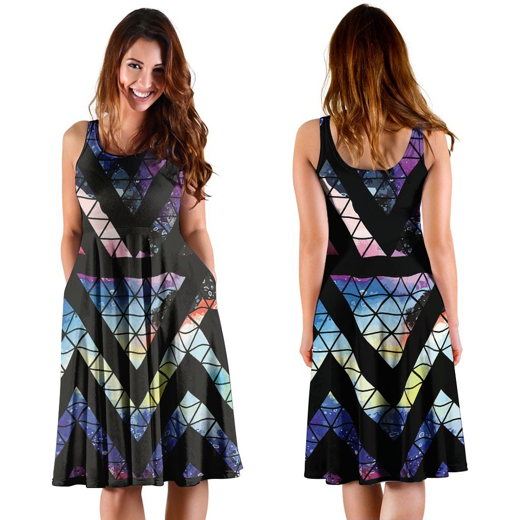 Galaxy Space Triangle Dress-grizzshop