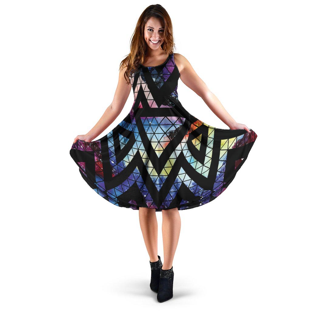 Galaxy Space Triangle Dress-grizzshop