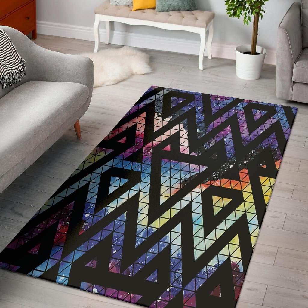 Galaxy Space Triangle Floor Mat-grizzshop