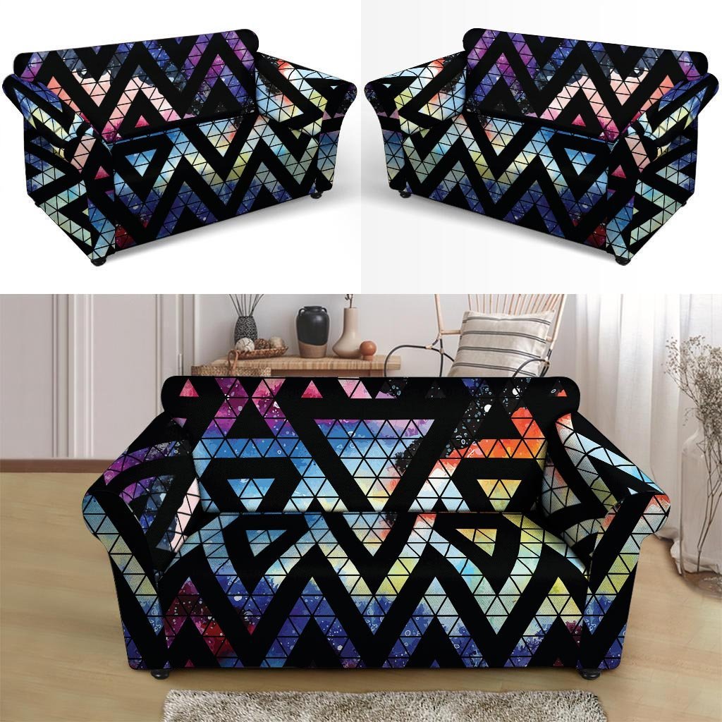 Galaxy Space Triangle Loveseat Cover-grizzshop