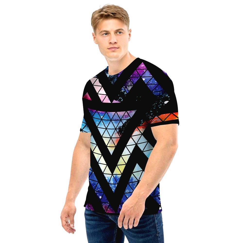 Galaxy Space Triangle Men T Shirt-grizzshop