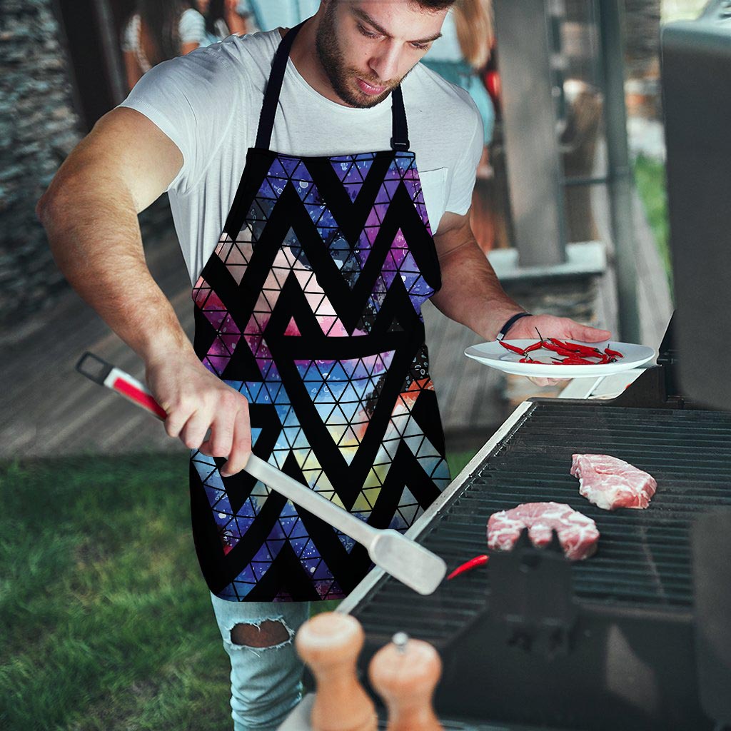 Galaxy Space Triangle Men's Apron-grizzshop