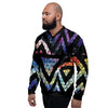 Galaxy Space Triangle Men's Bomber Jacket-grizzshop
