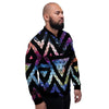 Galaxy Space Triangle Men's Bomber Jacket-grizzshop