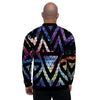 Galaxy Space Triangle Men's Bomber Jacket-grizzshop