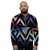 Galaxy Space Triangle Men's Bomber Jacket-grizzshop