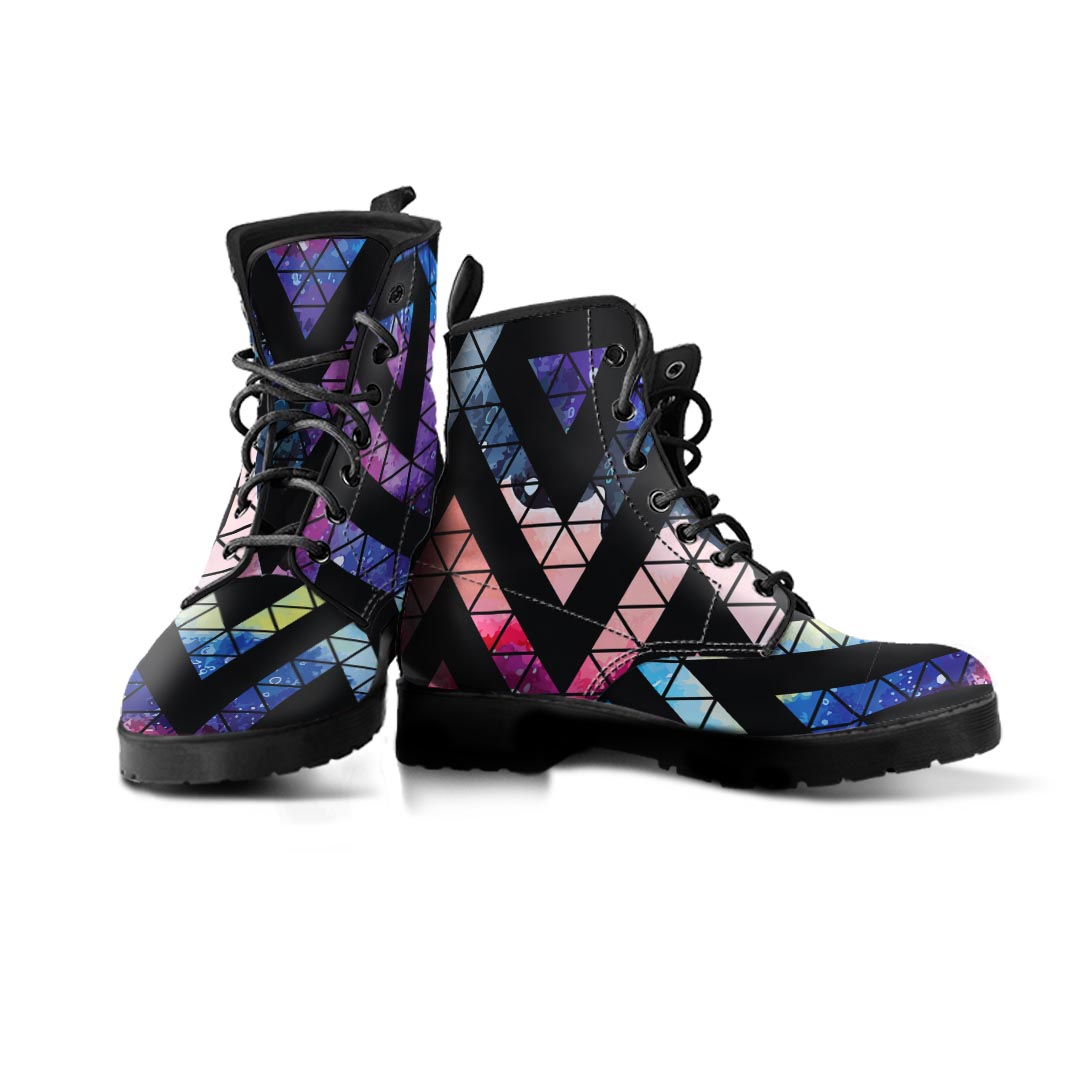 Galaxy Space Triangle Men's Boots-grizzshop