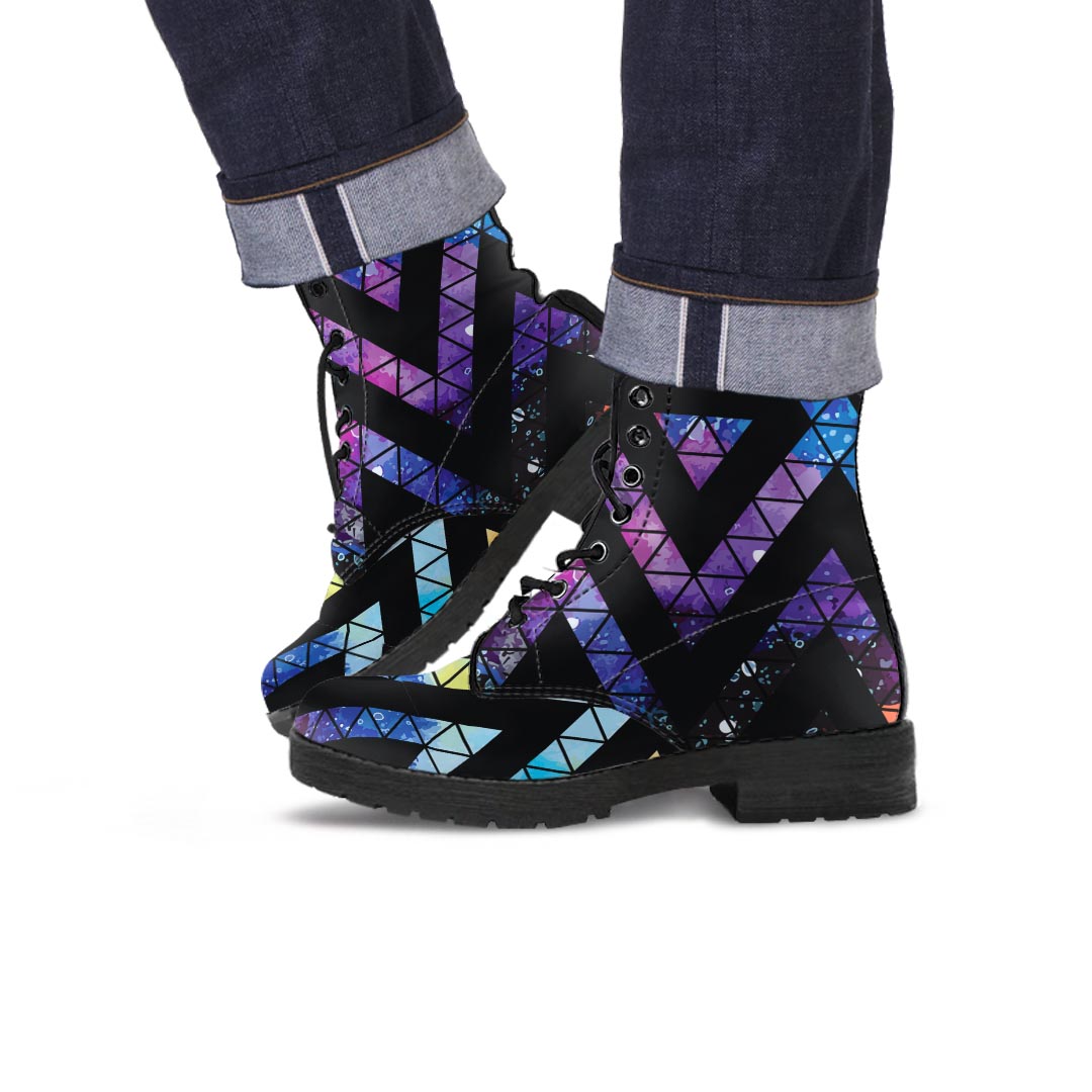 Galaxy Space Triangle Men's Boots-grizzshop