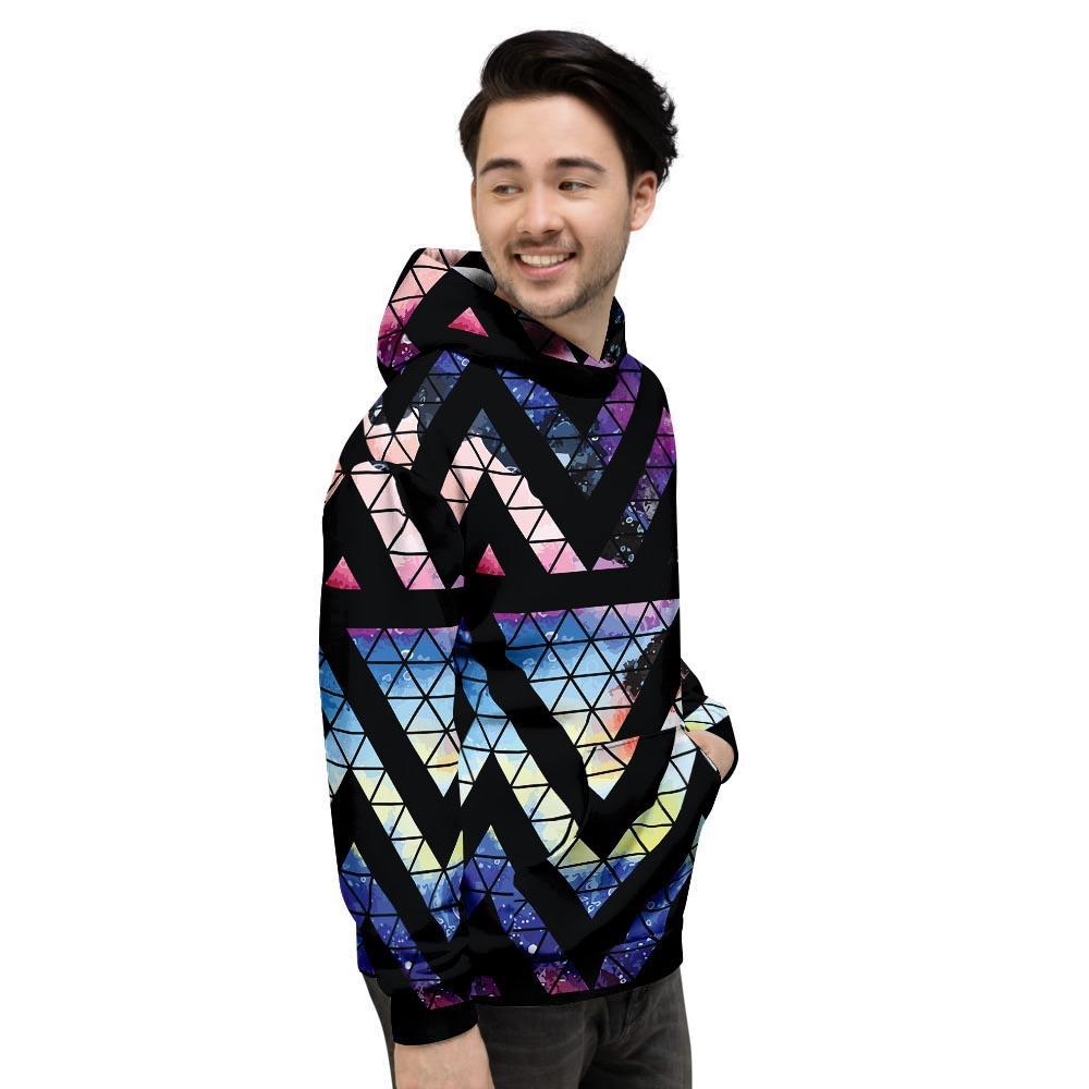 Galaxy Space Triangle Men's Hoodie-grizzshop