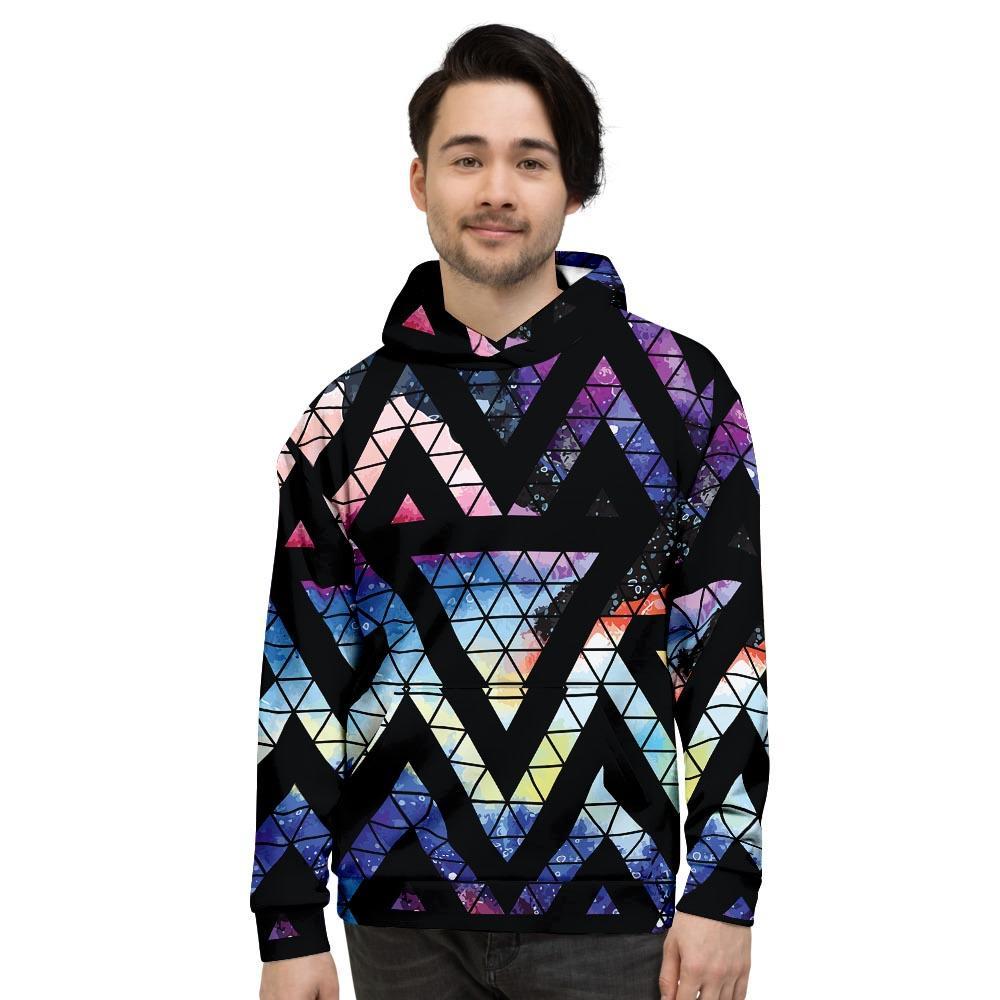 Galaxy Space Triangle Men's Hoodie-grizzshop