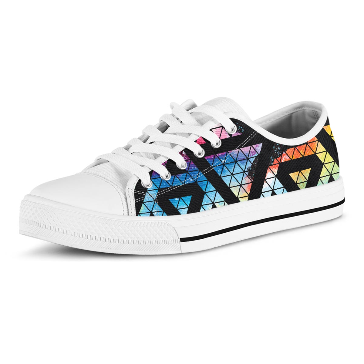 Galaxy Space Triangle Men's Low Top Shoes-grizzshop