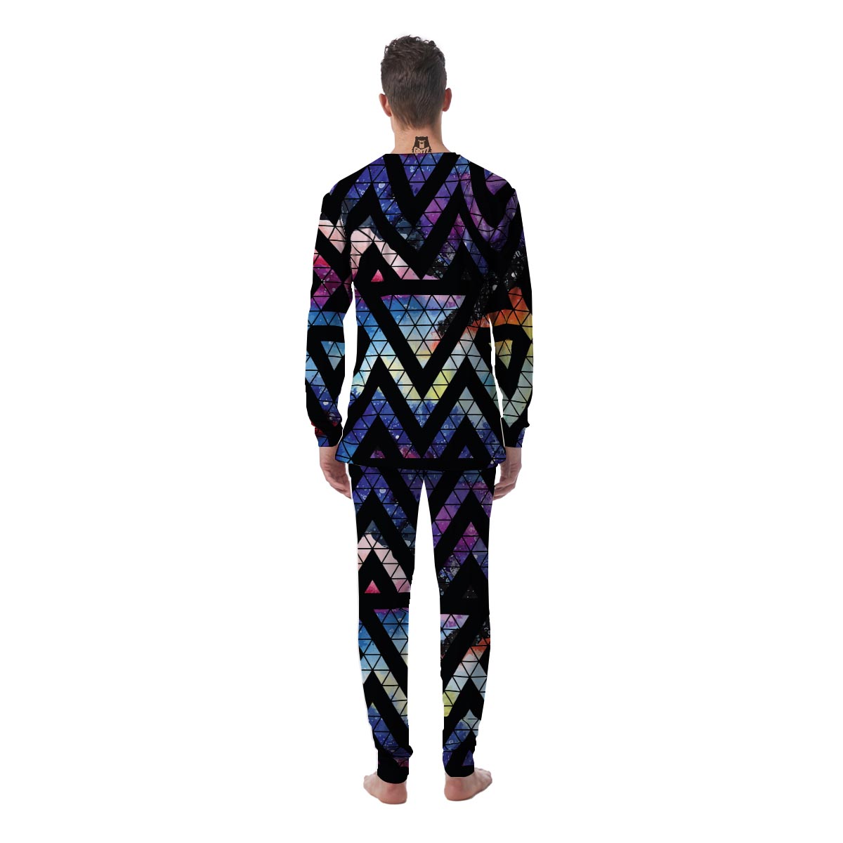 Galaxy Space Triangle Men's Pajamas-grizzshop