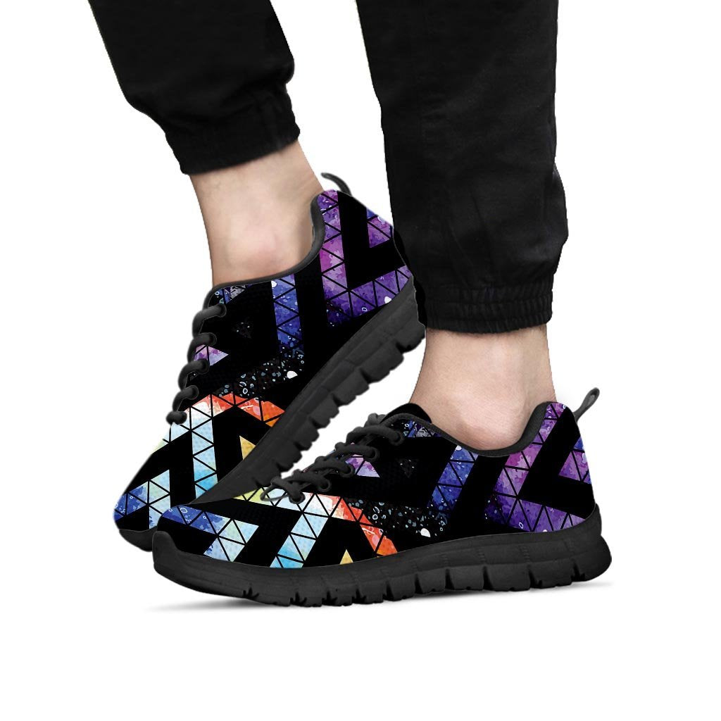 Galaxy Space Triangle Men's Sneakers-grizzshop