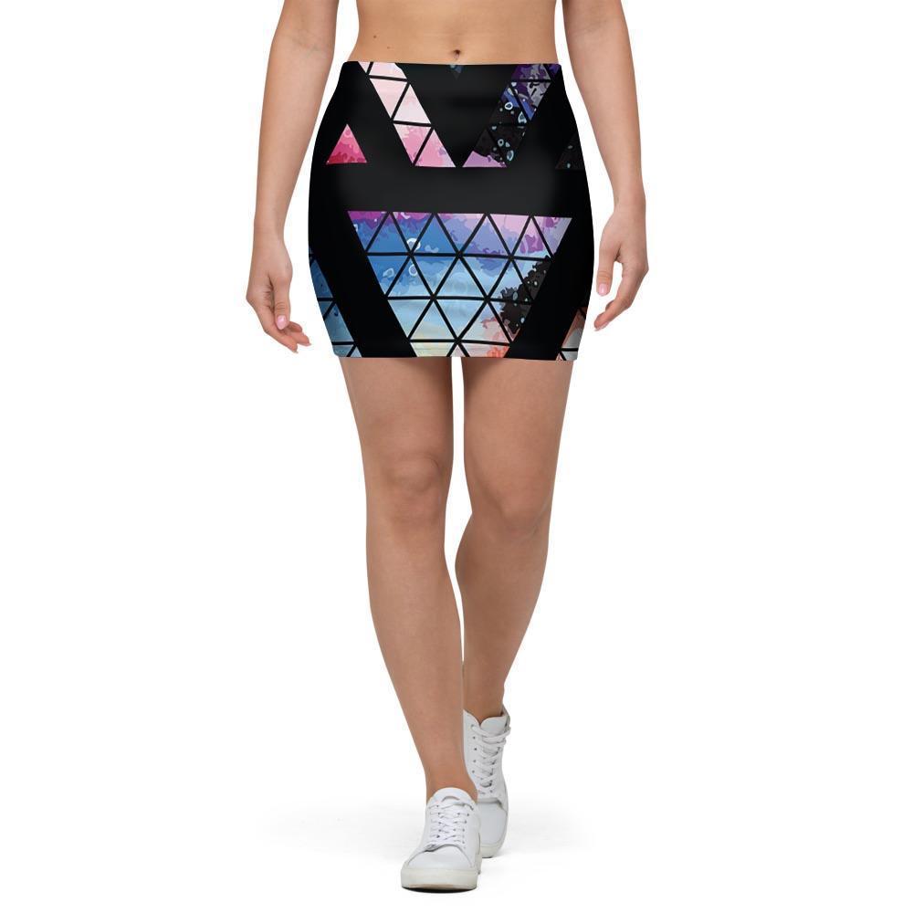 Galaxy Space Triangle Mini Skirt-grizzshop