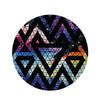 Galaxy Space Triangle Round Rug-grizzshop