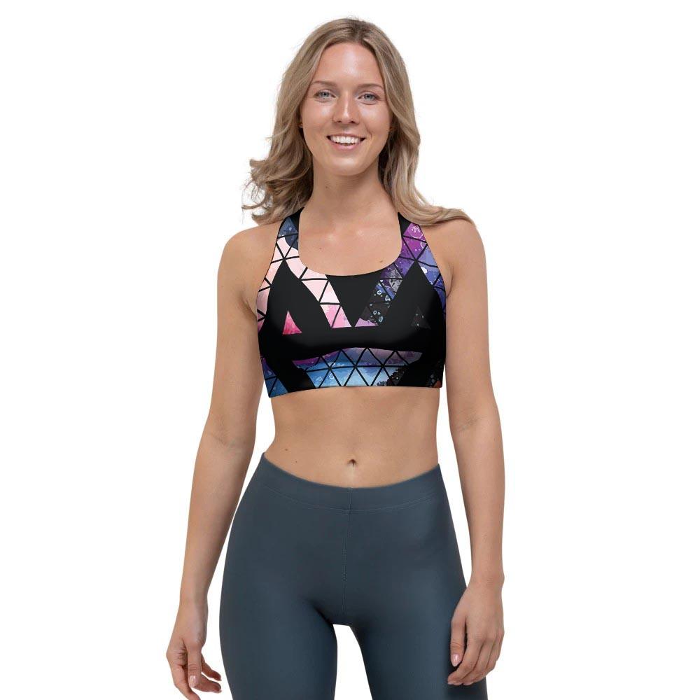 Galaxy Space Triangle Sports Bra-grizzshop