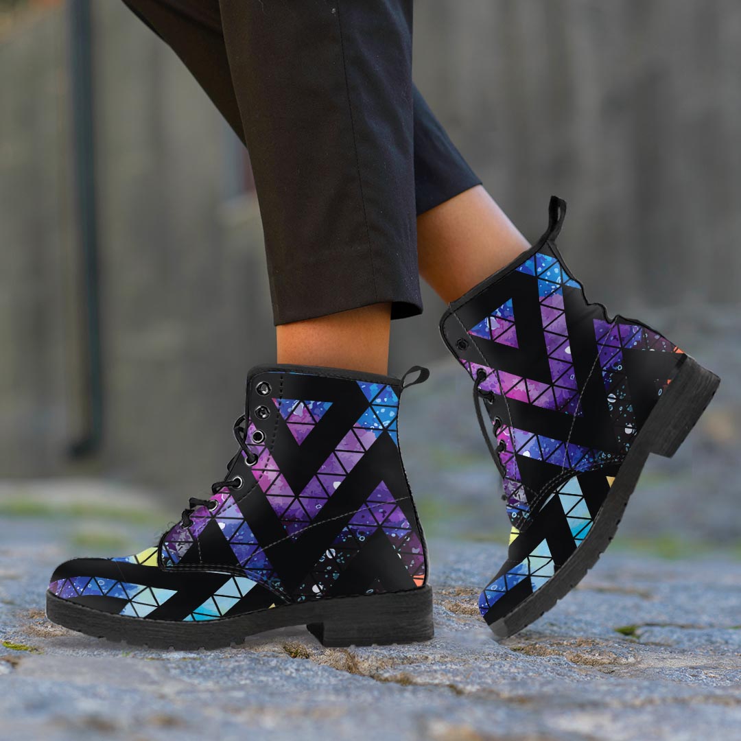 Galaxy Space Triangle Women's Boots-grizzshop