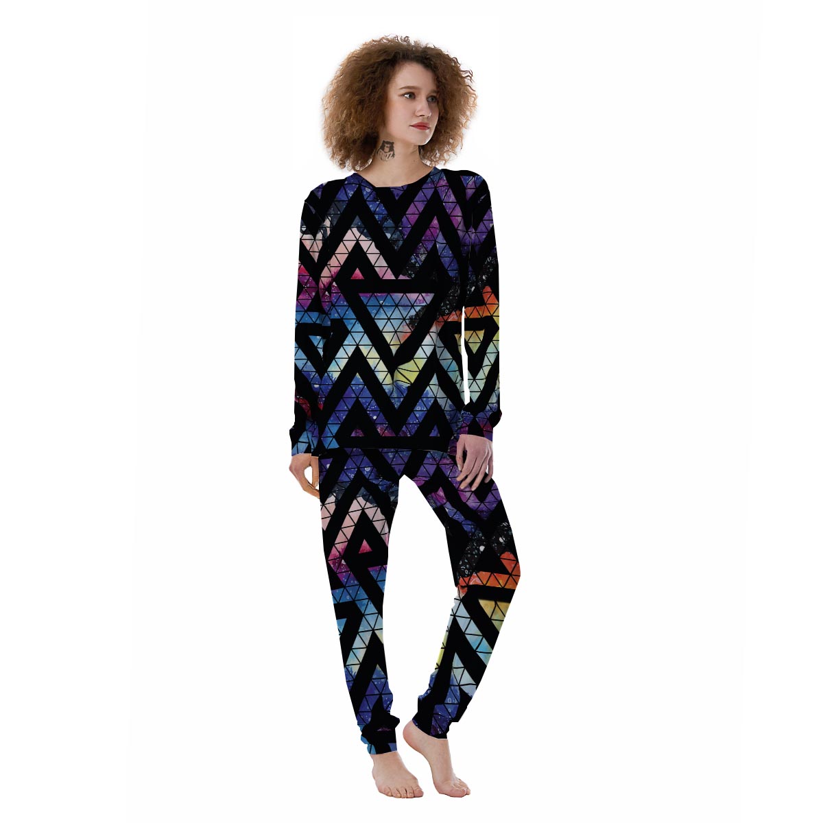 Galaxy Space Triangle Women's Pajamas-grizzshop