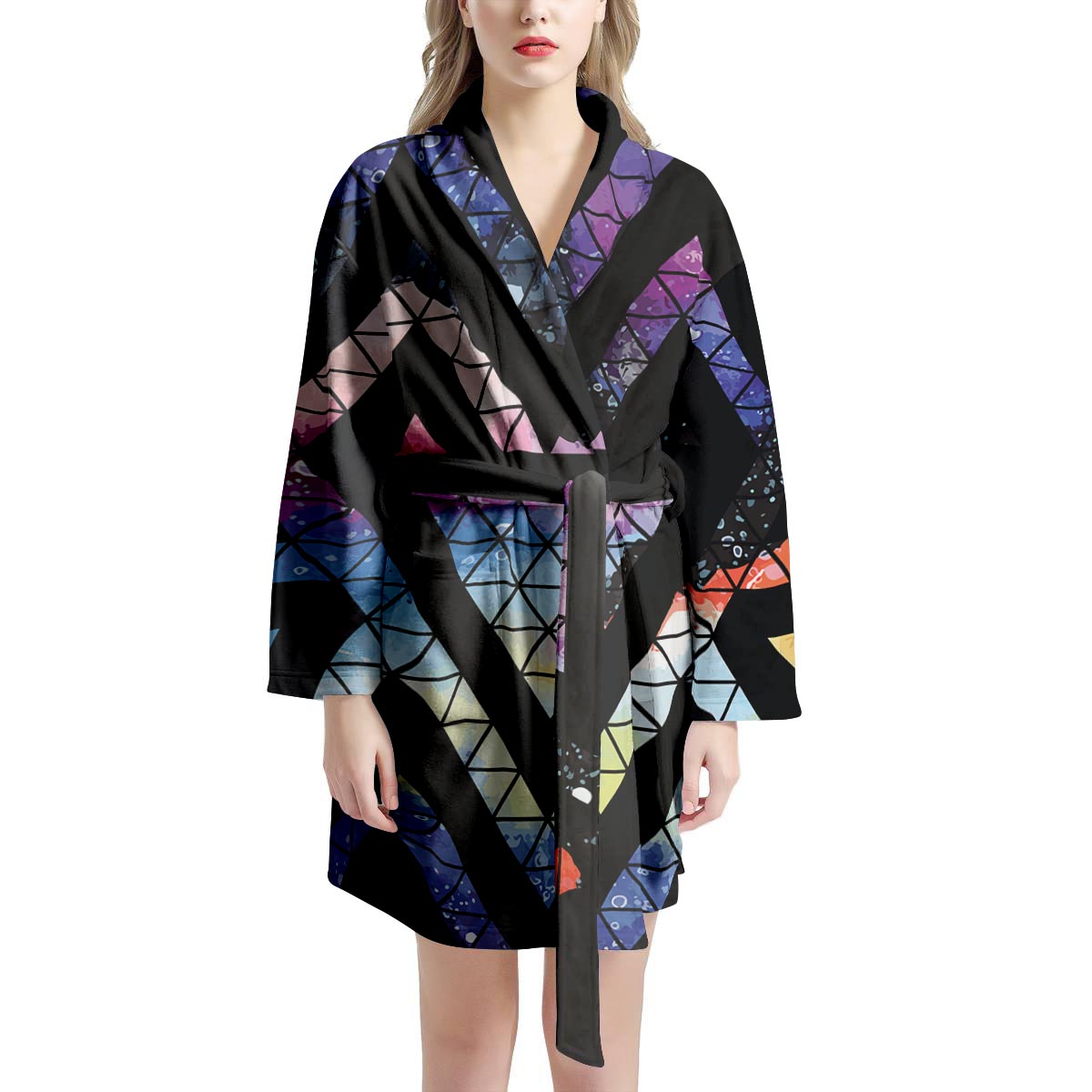 Galaxy Space Triangle Women's Robe-grizzshop