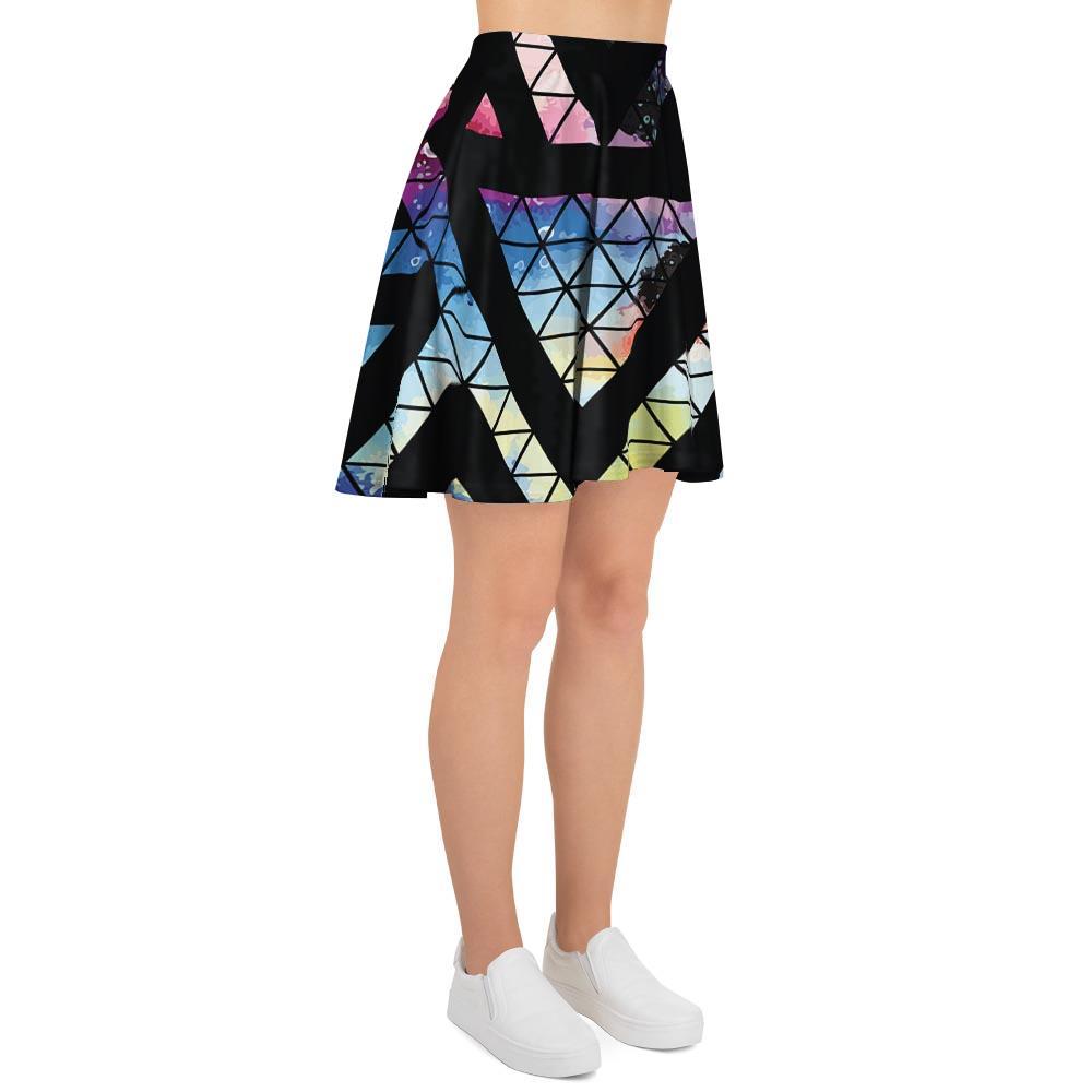 Galaxy Space Triangle Women's Skirt-grizzshop
