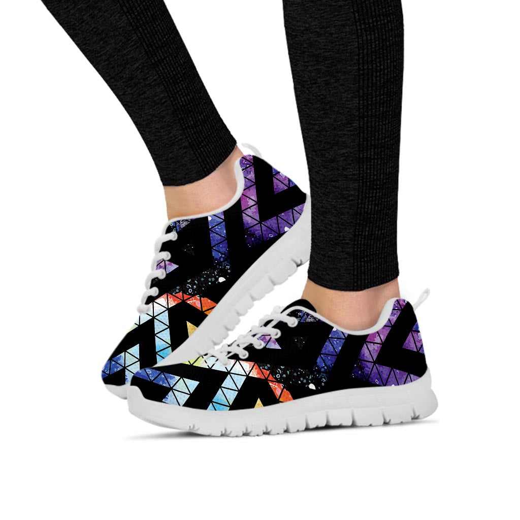 Galaxy Space Triangle Women's Sneakers-grizzshop